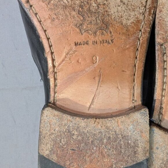 Christian Dior Black Leather Men Slip On Loafers Size 9 - Picture 11 of 11